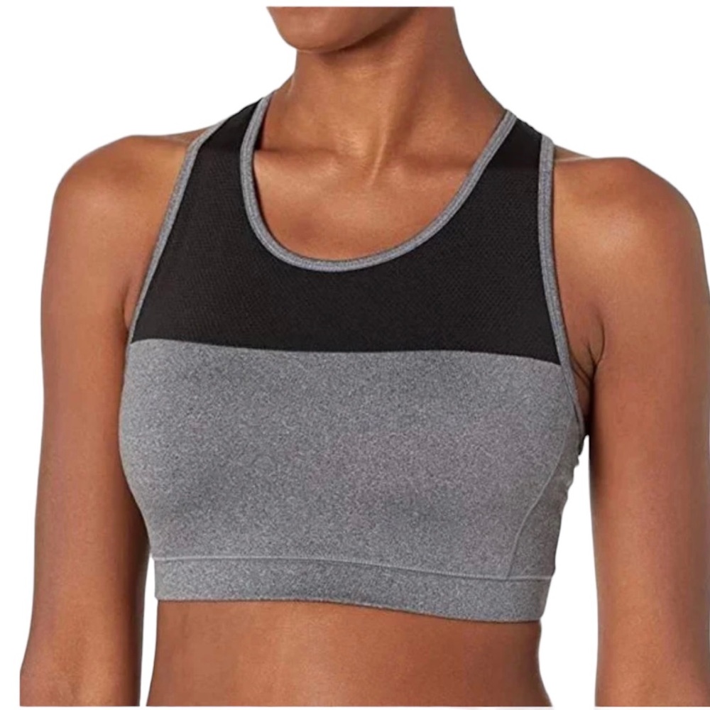 Starter Dri-Star Gray/Black Low Impact Sports Bra Size XL